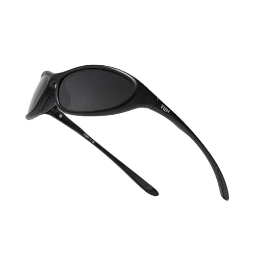 TIJN Sports Sunglasses for Men Women UV400 Wraparound Cycling Running Golf Motorcycle Glasses, Wide Fit Outdoor Shades, Vanta