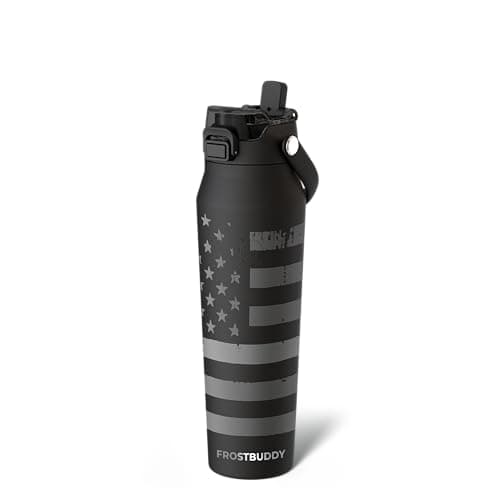 Frost Buddy 32oz Bottle Buddy with Straw & Chug Lid | Leak-Proof Stainless Steel | 24-Hours Cold | Sweat-Proof, Cup Holder Friendly | Ideal for Gym, Travel, Sports & Everyday Hydration