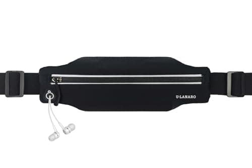 Slim Running Belt Fanny Pack for Men Women, Running Phone Holder Runners Pouch Waist Pack for Workout, Money Belt, Running Gear Accessories [Fits ALL Phones]