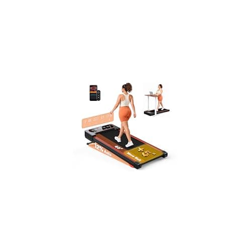 Walking Pad Treadmill with Auto Incline 12%-12Level, Quiet BLDC EvoDrive, Under Desk Treadmill for Home Office, Full Metrics Display, Extra-Large Belt, Quadra Cushion, 300lbs Capacity, App Control