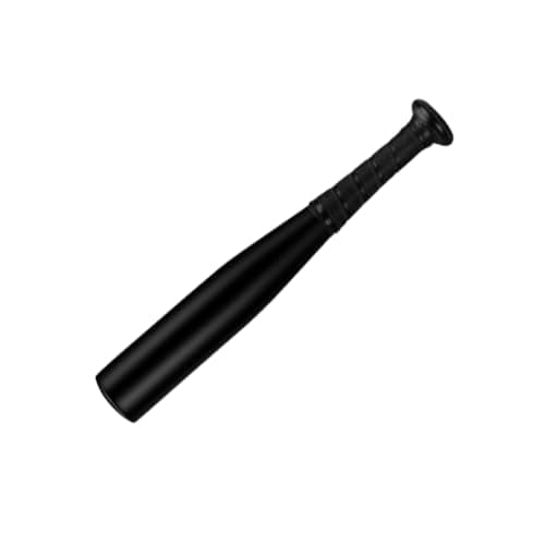 SECOTAN Baseball Bat, Aluminum One Hand Training Bat, Baseball/Softball/Teeball Mini Training Bat, Batting Practice, Tire Pressure Checker, Multi-Purpose Bats for Versatile Use (17inch | Matte Black)