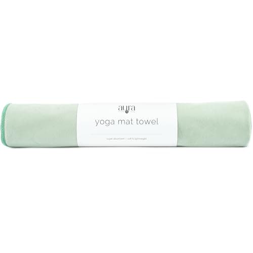 S&T INC. Microfiber Yoga Mat Towel, Quick Dry Towel, Soft and Absorbent for Gym, Pilates, and Hot Yoga Mat, 1 Pack, 26.5 inches x 72 inches, Sage Green