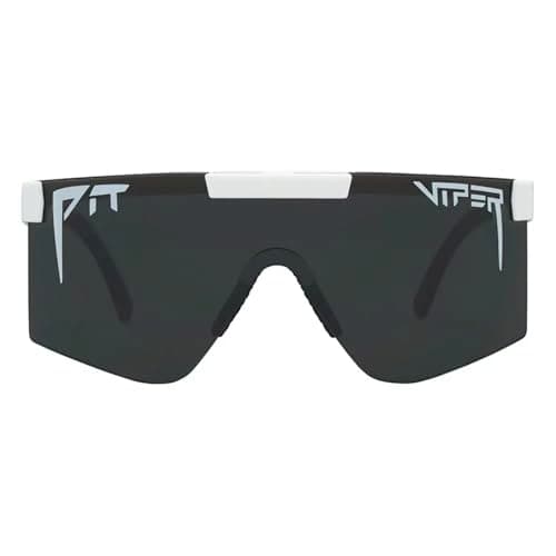 Pit Viper Sunglasses I The Original 2.0 I Regular Fit I 100% UV Lens, Indestructible Frame I Turbo Adjustable for Perfect Fit I Micro Fiber Bag & Retainer Straps I Smoke Lens, White Frame