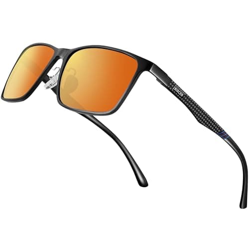BIRCEN Polarized Mens Sunglasses for Driving: UV Protection Al-Mg Metal Sunglasses Lightweight Shades for Fishing Travel Golf