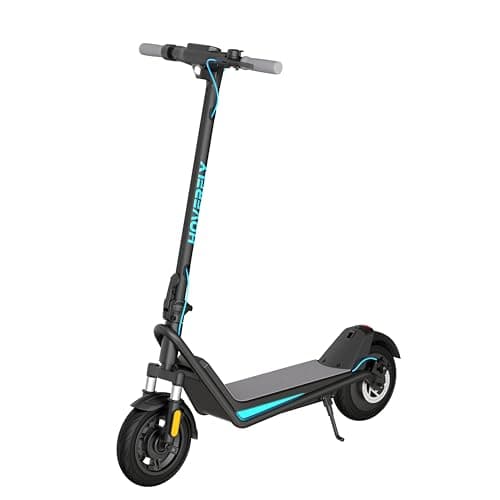 HOVERFLY X3 Electric Scooter for Adults, 10" Solid Tire, Max 18 Mile Range and 20Mph Speed, 500W Motor, with Front Dual Suspension Electric Code Lock, UL2272 Certified Foldable Commuting Escooter