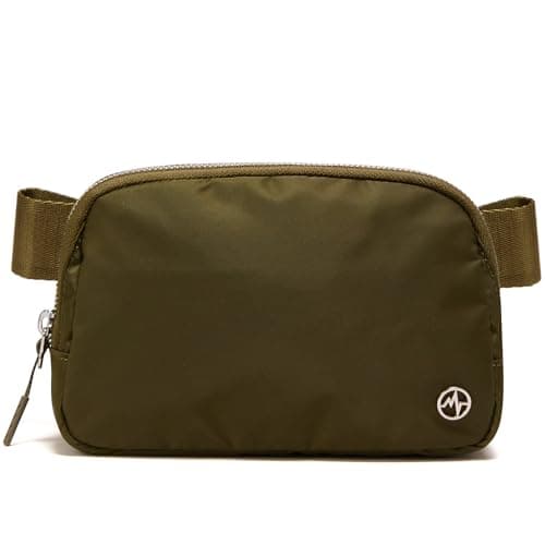 Pander Unisex Mini Belt Bag Fanny Pack for Women with Adjustable Strap, Small Waist Pouch for Workout Running Traveling Hiking (Dark Moss).