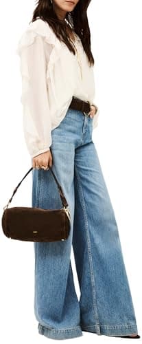 ba&sh Womens Nils Blouse, Ecru, 0