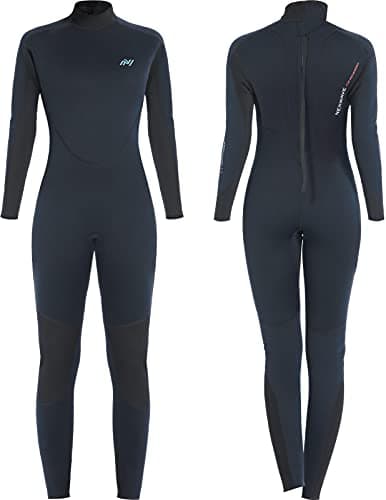 Dark Lightning Full Body Wetsuit Women, 3/2mm Wet Suit Womens Diving Surfing Snorkeling Kayaking Water Sports (M2, Women - NW - Black-3/2mm)