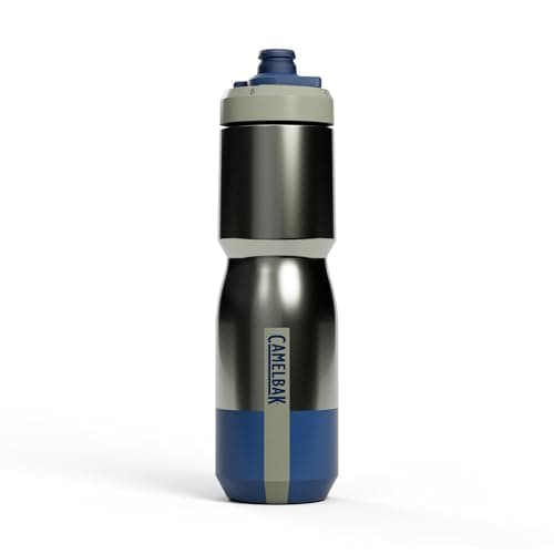 CamelBak Podium Steel Insulated Stainless Steel Bike Water Bottle, Long‑Lasting Cold Hydration for Cycling Performance, 22oz, Mercury Fog