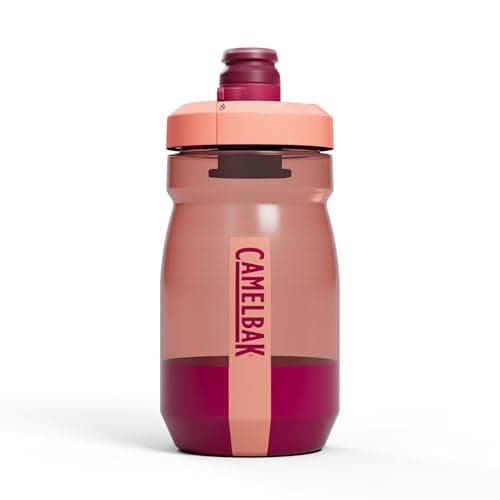 CamelBak Podium Bike Squeeze Water Bottle, Lightweight Design with High Flow Cap for Cycling, 15oz, Mercury Blush