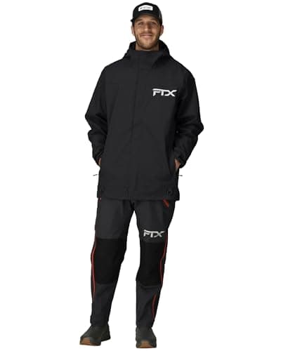 FROGG TOGGS Men's FTX Armor Premium Waterproof Rain, Fishing/Anglers Jacket, Black, 3X-Large