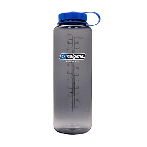 Nalgene 48 oz Wide Mouth Silo Water Bottle | BPA-Free, Durable & Leak Proof, Large & Lightweight for Hiking, Gym & Sports, Grey