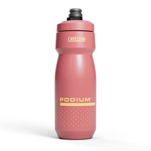CamelBak Podium Bike Squeeze Water Bottle, High Flow Easy Squeeze Design for Cycling Performance, 24oz, Coral Sunset