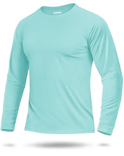 Boladeci Men's Lake Blue 3X-Large Long Sleeve UPF 50+ Sun Protection Swim Shirts Tops