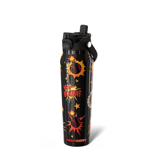 Frost Buddy 32oz Insulated Water Bottle with Straw & Chug Lid | Leak-Proof Stainless Steel | 24-Hours Cold | Sweat-Proof, Cup Holder Friendly | Ideal for Gym, Travel, Sports & Everyday Hydration