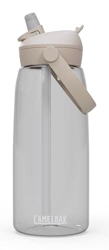 CamelBak Thrive Flip Straw Water Bottle, Easy Sip Design for Everyday Hydration and Travel, 32oz, Clear