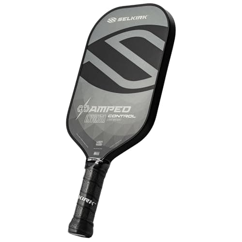 Selkirk Sport Amped Control Pickleball Paddle | Assembled in the USA | Next-Gen FiberFlex+ Face & Ultra Durable Spin Coating | 16mm X5 Core for Unrivaled Precision & Control | Invikta Lightweight Gray