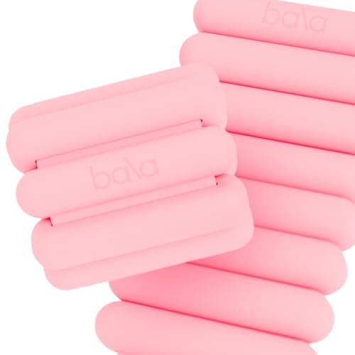 Bala Bangles Wrist & Ankle Weights for Women & Men - 3 lb Adjustable Weighted Bands - Soft Silicone Arm & Leg Weights for Pilates, Yoga, Walking, Barre, Home Workout & Strength Training Exercise
