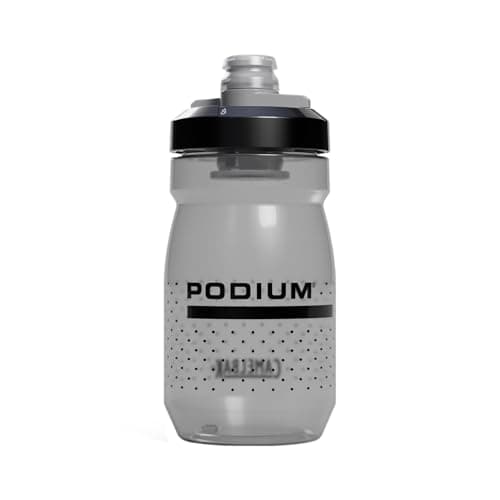 CamelBak Podium Bike Squeeze Water Bottle, Lightweight Design with High Flow Cap for Cycling, 15oz, Smoke