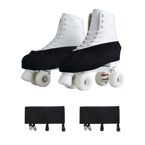 LJHYSD Roller Skate Covers, Ice Skate Boot Covers, Washable Skate Blade Covers for Figure & Speed Skating, Easy-On Skating Shoe Covers for Youth & Adults (Black, L)