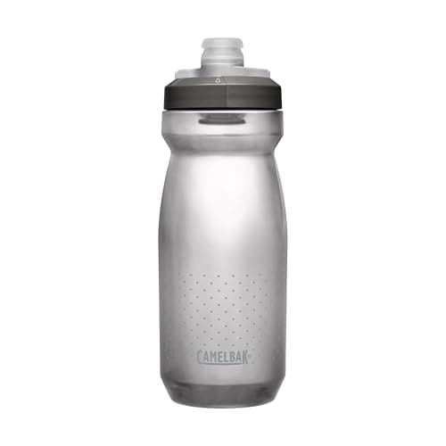 CamelBak Podium Bike Squeeze Water Bottle, High‑Flow Easy‑Squeeze Design for Cycling Performance, 21oz, Smoke