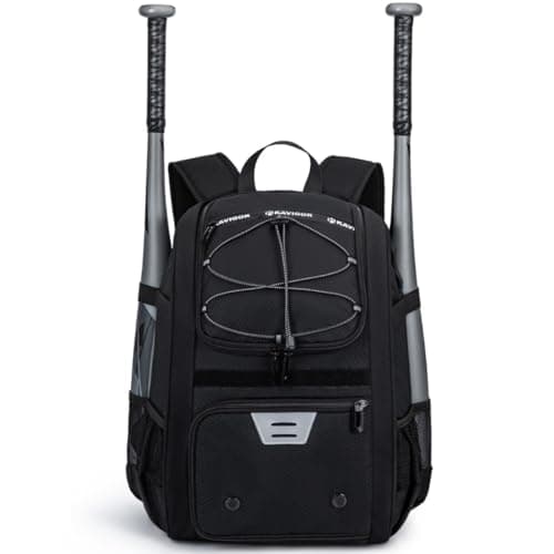 KAVIGOR Youth Baseball Bag, Softball Bag for Girls & Boys, Kids Tball Backpack with Shoes Compartment