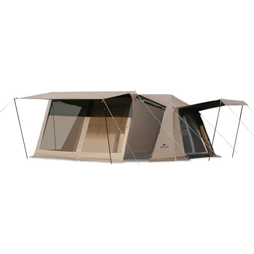 Naturehike Village Instant Tent, 4 Person 8 Person Camping Tent with Full Rainfly, Waterproof Large Cabin Tents for Car Camping