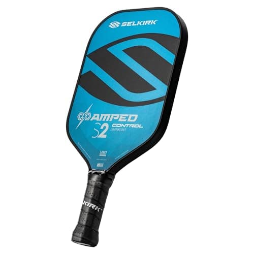 Selkirk Sport Amped Control Pickleball Paddle | Assembled in The USA | Next-Gen FiberFlex+ Face & Ultra Durable Spin Coating | 16mm X5 Core for Unrivaled Precision & Control | S2 Midweight Blue