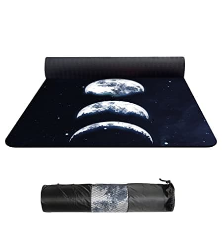 nuveti TPE Large Yoga Mat Non-Slip Exercise Fitness Mat with Carry Bag Extra Wide Yoga Mats for Women 72"x32" Extra Thick 6mm for Home, Pilates and Floor Exercises Workout Mats