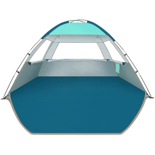 COMMOUDS Beach Tent Sun Shelter for 3/4/6/8 Person, UPF 50+ UV Protection Beach Shade Canopy Tent, Lightweight, Easy Set Up and Carry