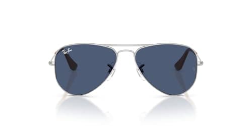Ray-Ban RJ9506S Metal Sunglasses, Silver/Dark Blue, 50 mm
