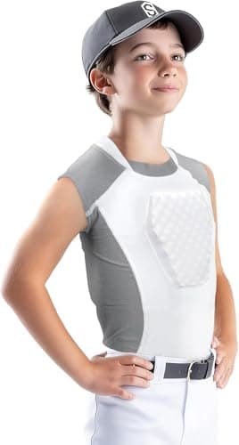Sports Unlimited Diamond Shield Baseball Chest Protector Youth, Heart Guard Sternum Protection Padded Shirt, Softball Chest Protector Girls