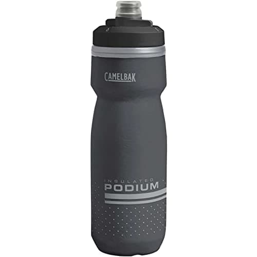 CamelBak Podium Chill Insulated Bike Squeeze Water Bottle, Cold Retention for Cycling, 21oz, Black