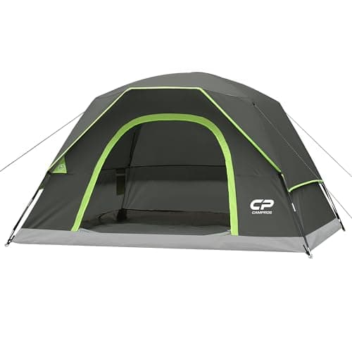 CAMPROS CP 4 Person Camping Tent, Waterproof Dome Tent with Rainfly, Easy Setup Portable Tent with Mesh Window & Carry Bag for Camping