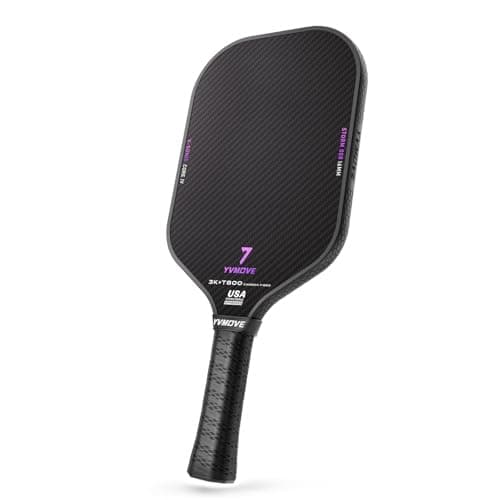 YVmove T800+3K Carbon Fiber Pickleball Paddle with 16mm V-Sonic IV Dynamic Core, Premium Pickle Ball Thermoformed Unibody, Elongated Shape, Enhanced Control & Ultimate Spin, USAPA Approved