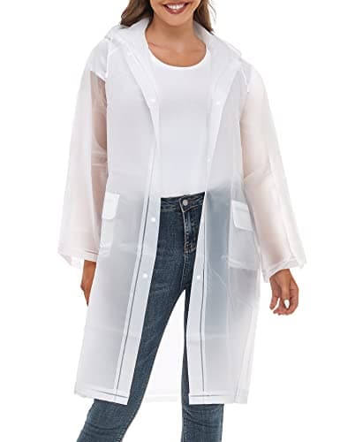JMinger Rain Poncho Women Men Reusable Portable,Rain Coats Waterproof Thicken EVA Raincoat Adult
