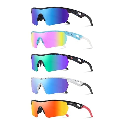 Vcarsian Kids Sunglasses Polarized Youth Baseball Softball Cycling Sports Sun Glasses Boys Girls