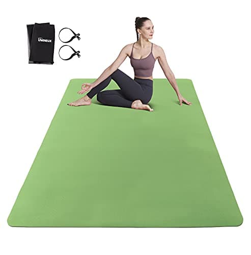 Large Yoga Mat for Men and Women - 6'x4'x6mm, Extra Wide TPE Fitness Mat for Home Gym Workout, Non-Slip, Perfect for Barefoot Exercise (Yoga, Pilates, Stretching, Meditation)