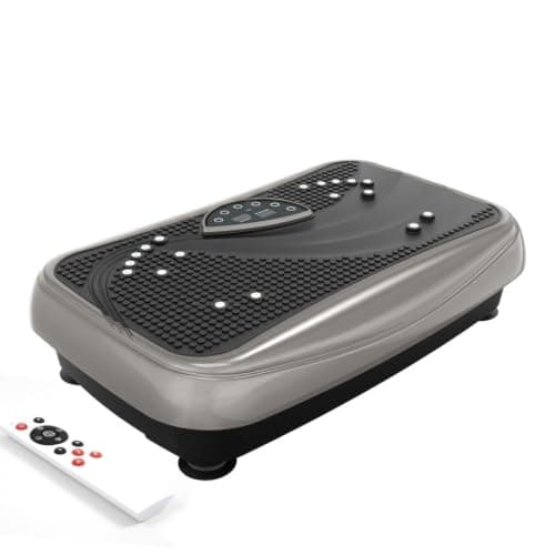 UCIN Vibration Plate Exercise Machine, Vibration Plates for Weight Loss, 999 Speeds Whole Body Vibration Platform for Lymphatic Drainage, with LED Display&Bluetooth&Pilates Ball, 330 Lbs Load (Grey)