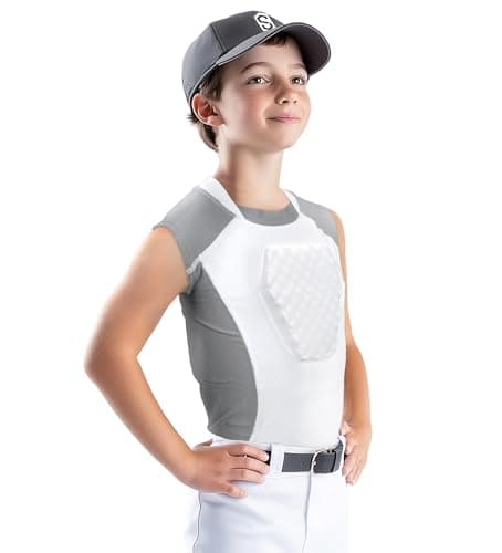 Sports Unlimited Diamond Shield Baseball Chest Protector Youth, Heart Guard Sternum Protection Padded Shirt, Softball Chest Protector Girls