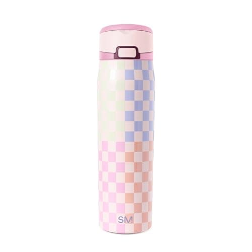 Simple Modern Water Bottle with Straw & Handle | 24oz | Checkered