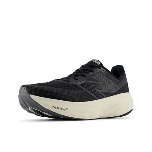 New Balance Men's Fresh Foam X 1080 V14 Running Shoe, Black/Magnet/Linen, 8 N