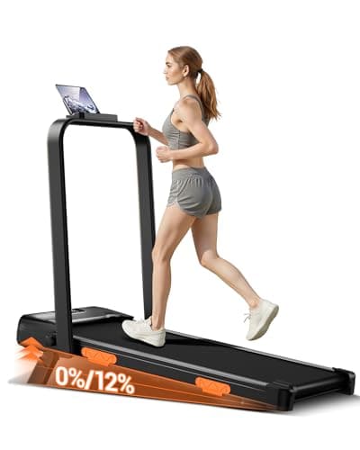 12% Incline Walking Pad Treadmill, Under Desk Treadmills for Home