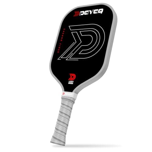 DGYGQ Pickleball Paddles - Professional Carbon Fiber Paddle with Honeycomb Core Pickleball Rackets - Lightweight Precision & Enhanced Shock Absorption for High Spin & Powerful Shots (Grey)