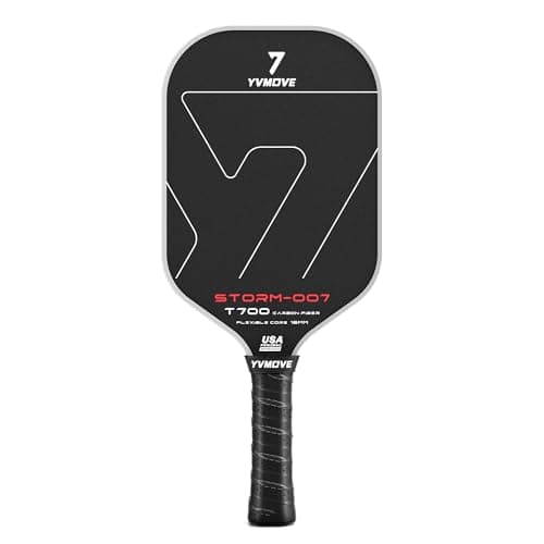 YVmove Pickleball Paddle with T700 Raw Carbon Fiber Surface & 16mm STR-Core Power Polymer Core, Premium Pickle Ball Racket Designed for Ultimate Spin & Consistency, USAPA Approved Storm 007