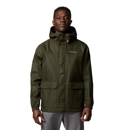 Columbia Mens The Drizz Jacket, Greenscape, 6X