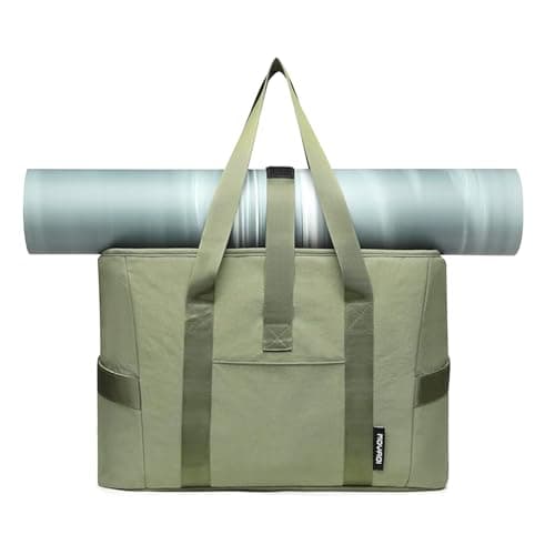 MOYAQI Gym Bag for Women with Zipper, Nurse Work Tote with Compartments, Womens Beach Yoga Bag for Sport, Travel (Green)