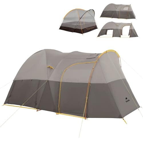 Naturehike KOTA 4/6/8 Person Camping Tent, Double Layer Waterproof 4 Person 6 Person 8 Person Tents for Camping, Large and Tall Family Tent with Vestibules Porch