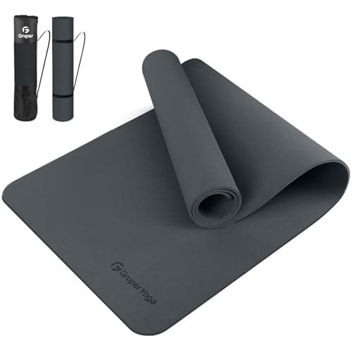 Gruper Yoga Mat Non Slip, 72"L x 24"W x 0.24"/0.32"TH, Anti-Tear Exercise Mat with Carrying Strap and Bag, Pro TPE Yoga Mats for Women, Workout Mats for Home, Pilates and Floor Exercises