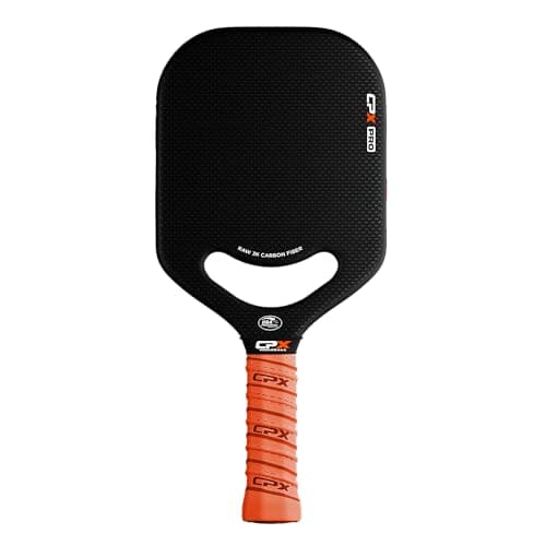 CPX Pro Carbon Fiber Pickleball Paddle - Professional Grade, Matte Finish, Honeycomb Core, Tennis Style Grip - Edgeless Paddle Designed in Chicago, USA (Black, Pro)